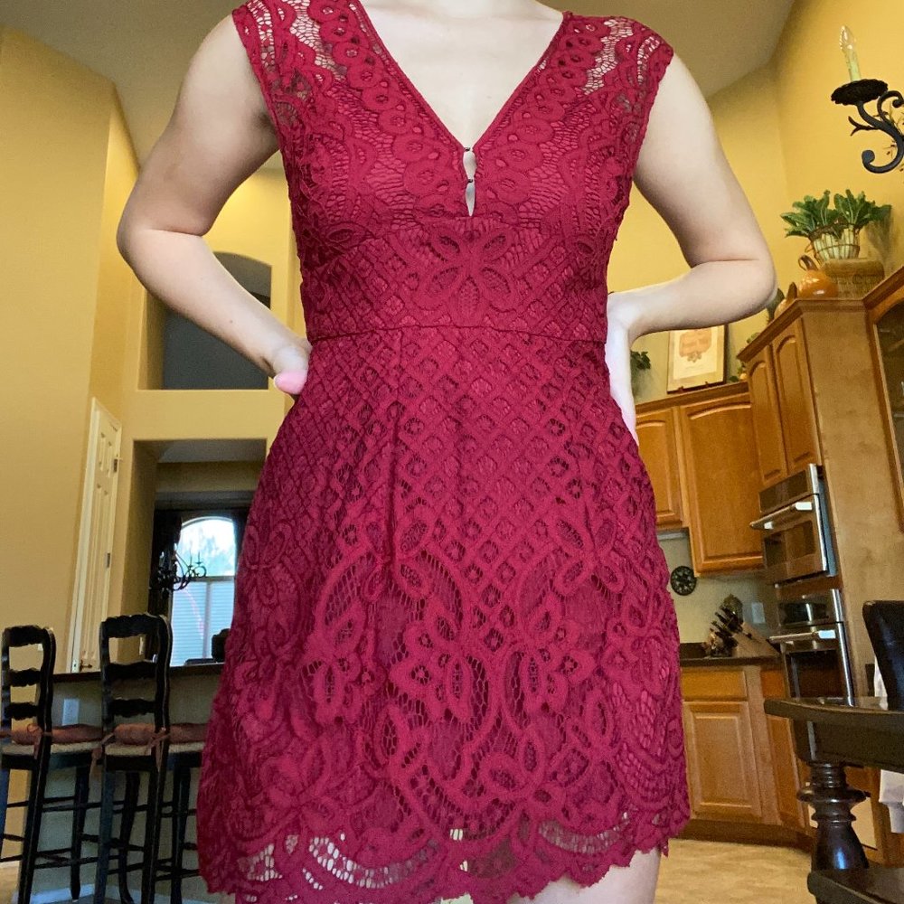 Red Lace Free People Dress